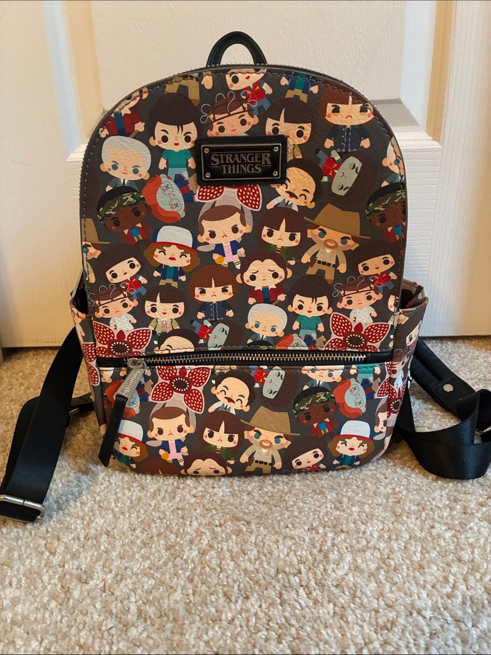 Loungefly Stranger Things Chibi Print Mini Backpack - Picture 2 of 9